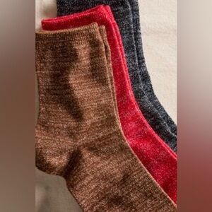 Free People Lurex Sock Bundle (Pack of 3), NWT